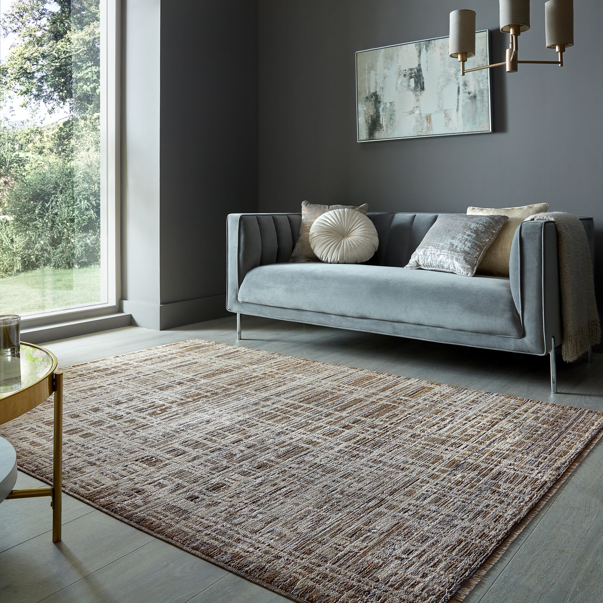 flair-rugs-lattice-linear-recycled-rug-recycling-teppich-linear image 1