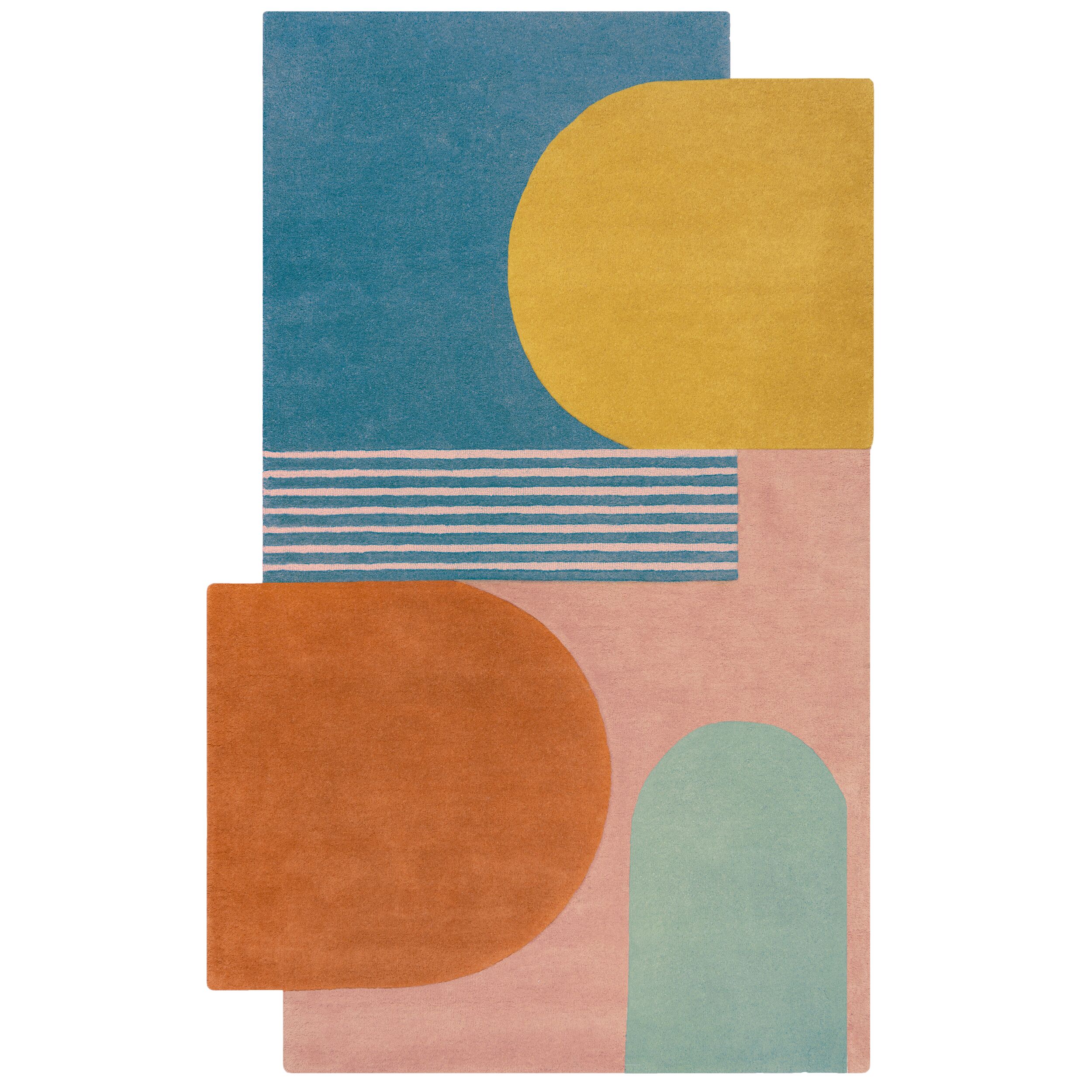 flair-rugs-lozenge-abstract-wool-rug-wollteppich-abstract-rauten image 2