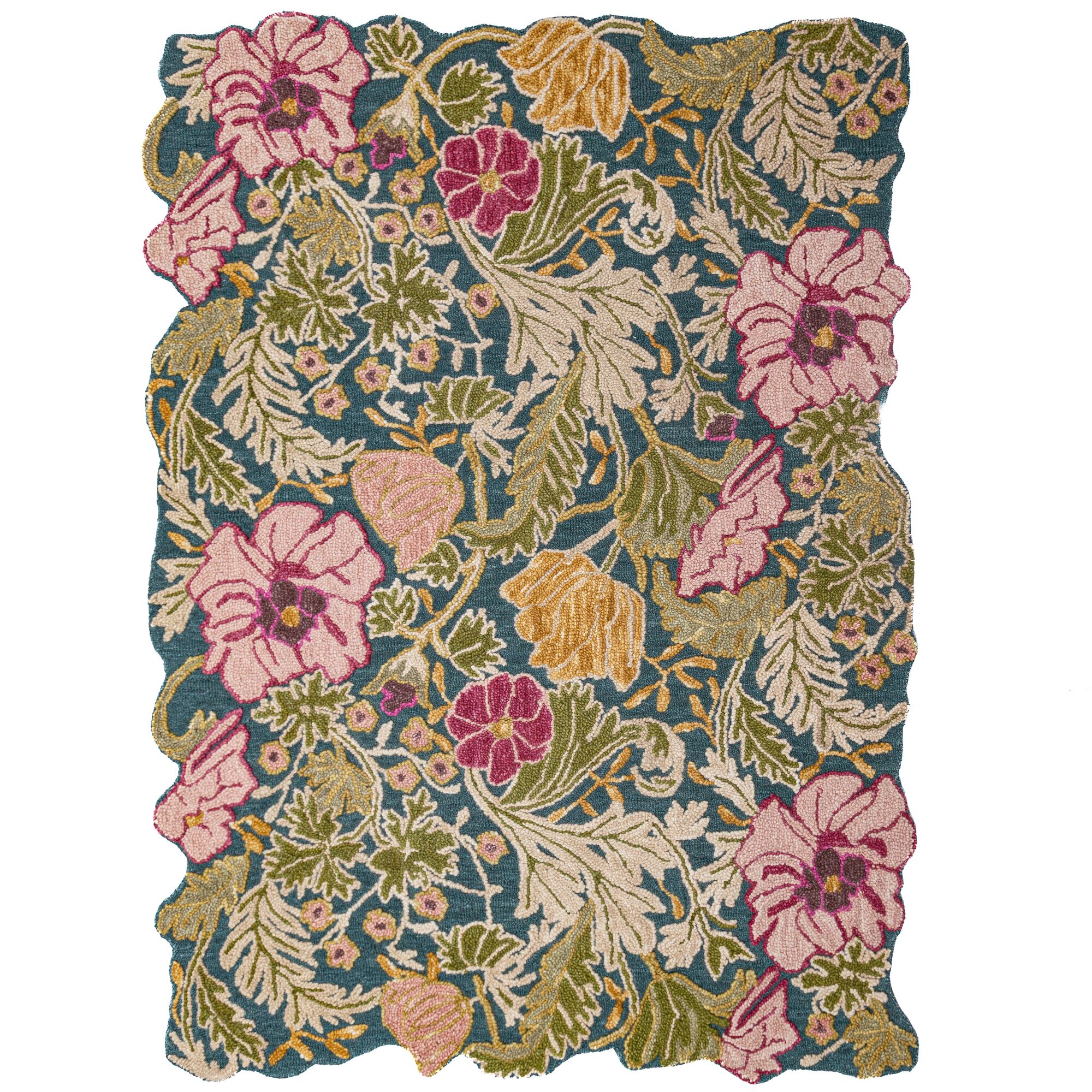 flair-rugs-daphne-shaped-floral-woll-teppich image 2